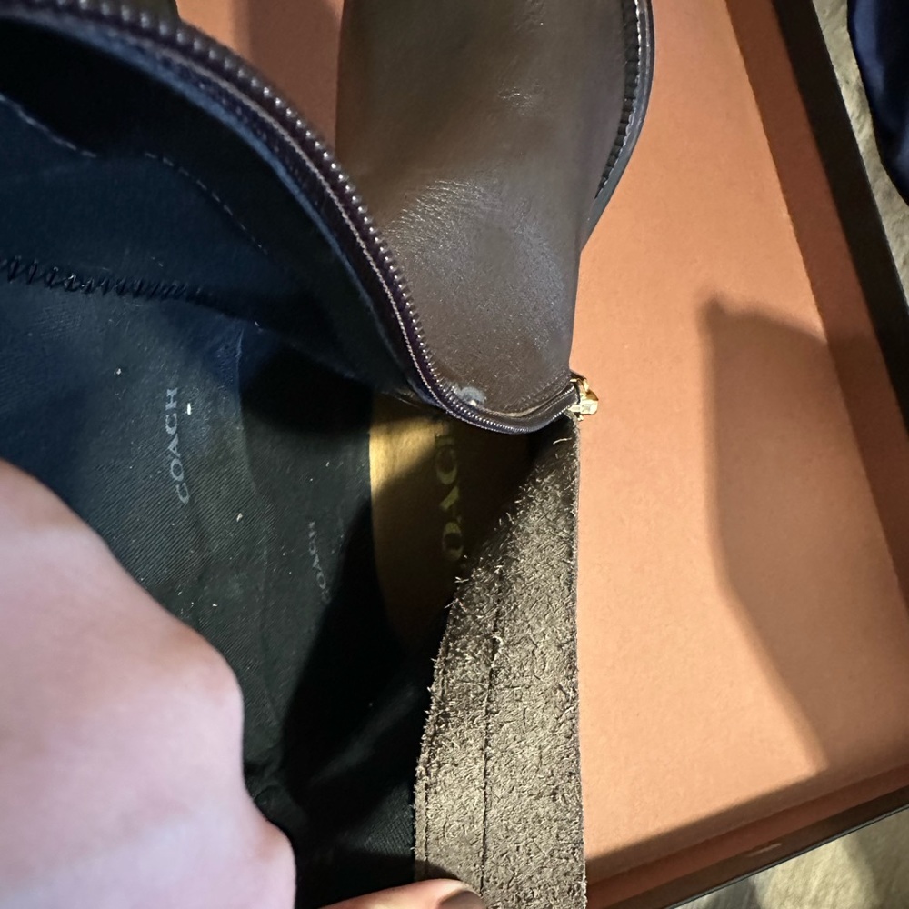 Coach Caroline Swagger Boot Leather Chestnut 6 Narrow Calf NWB $395 - Picture 7 of 7